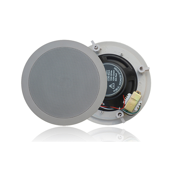 ZY821CBZ  8寸20W定阻藍牙無線吸頂（一托一主箱，開孔尺寸Ф204mm*142mm，DC12-24V）